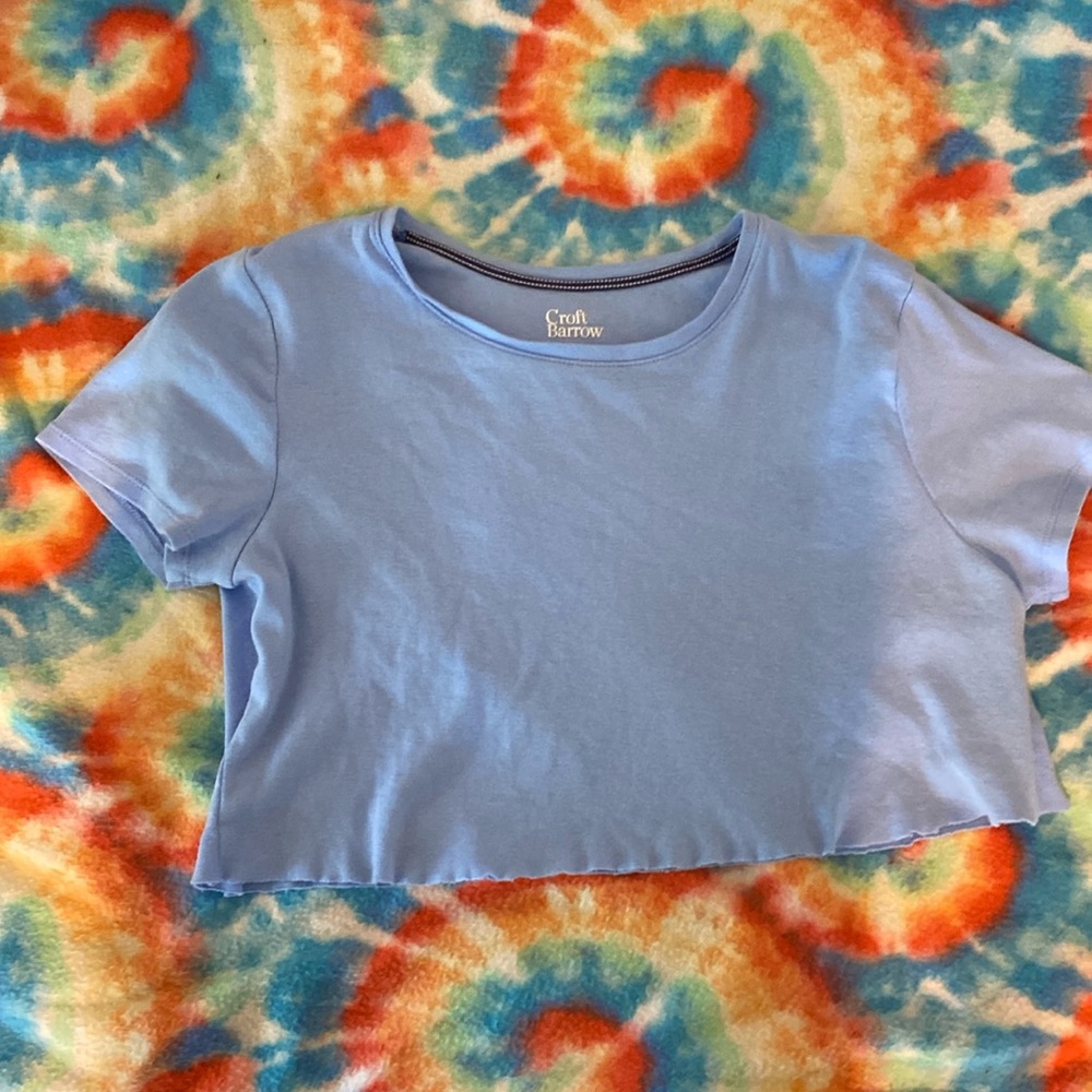 Cropped T-Shirt Blue